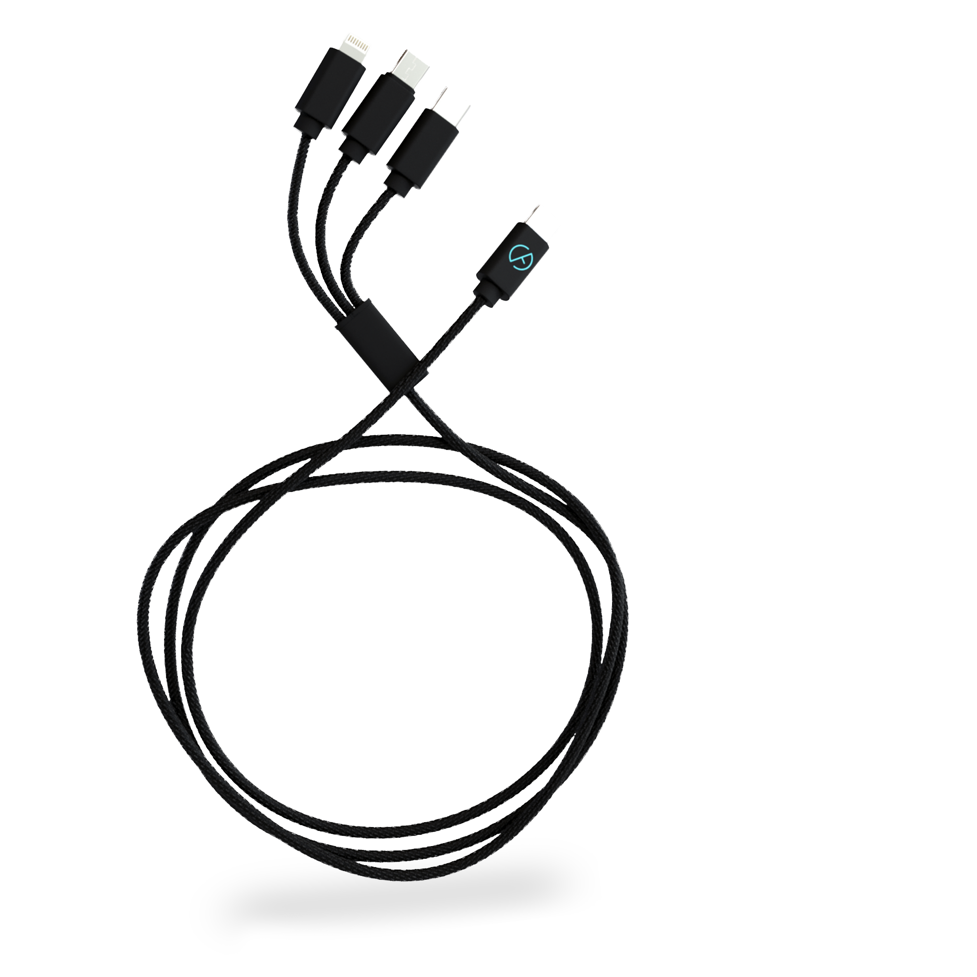 JuiceBack: Data Blocking Charging Cable 3 in 1 | USB-A or C to Lightning, USB-C & Micro USB
