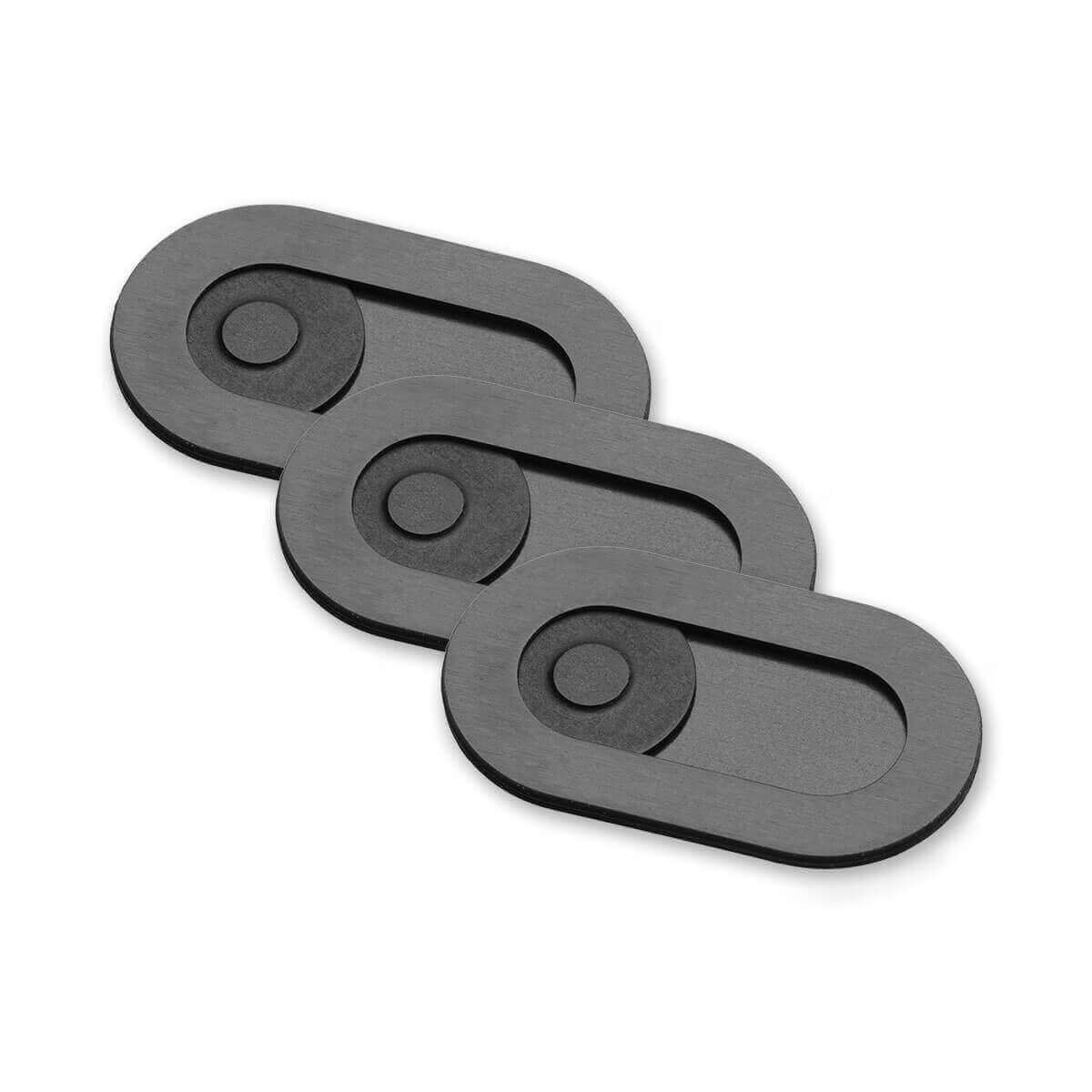 Spyslide® Webcam Cover 3-Pack | Black or Silver