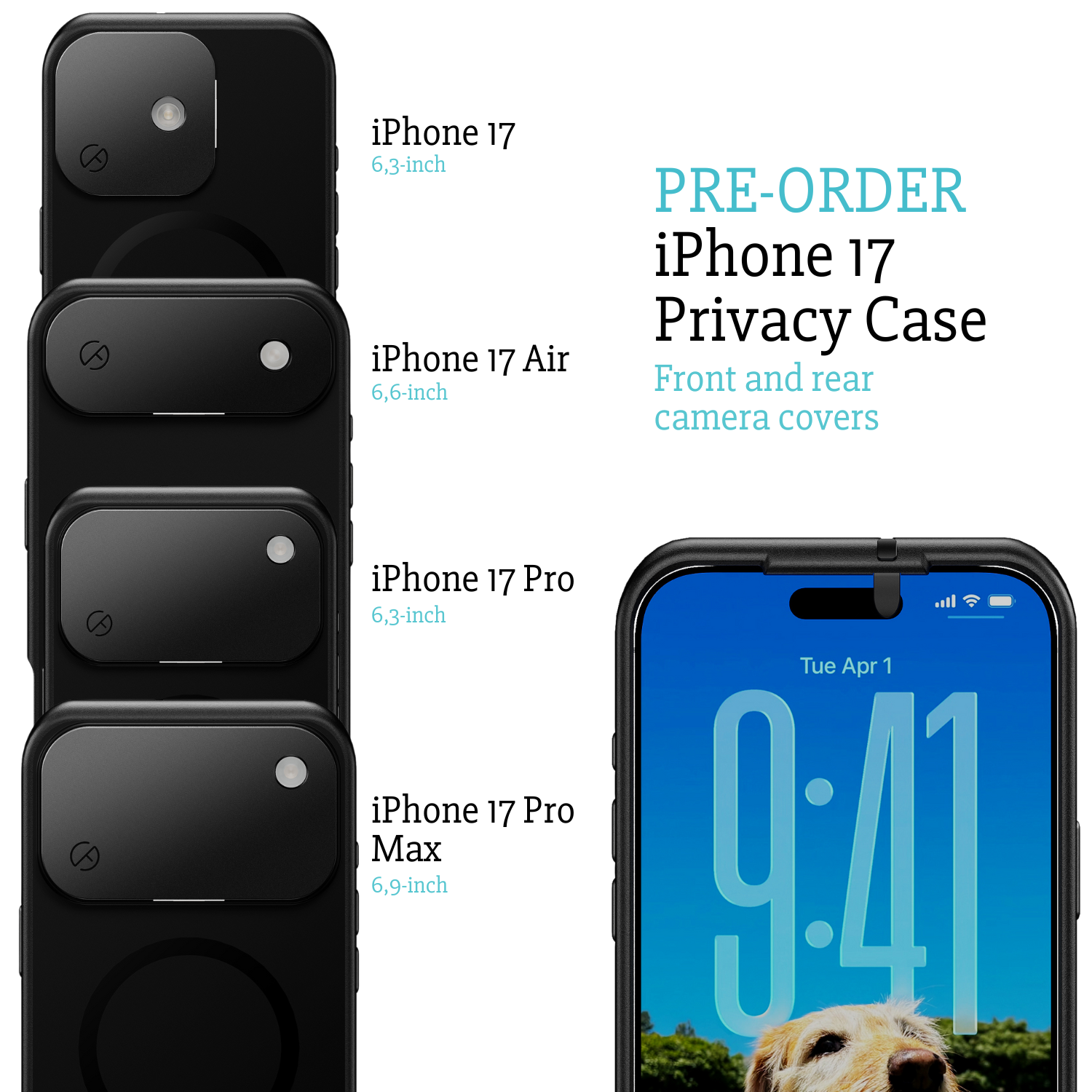 PRE-ORDER - iPhone 17, 17 Air, 17 Pro or 17 Pro Max Privacy Case