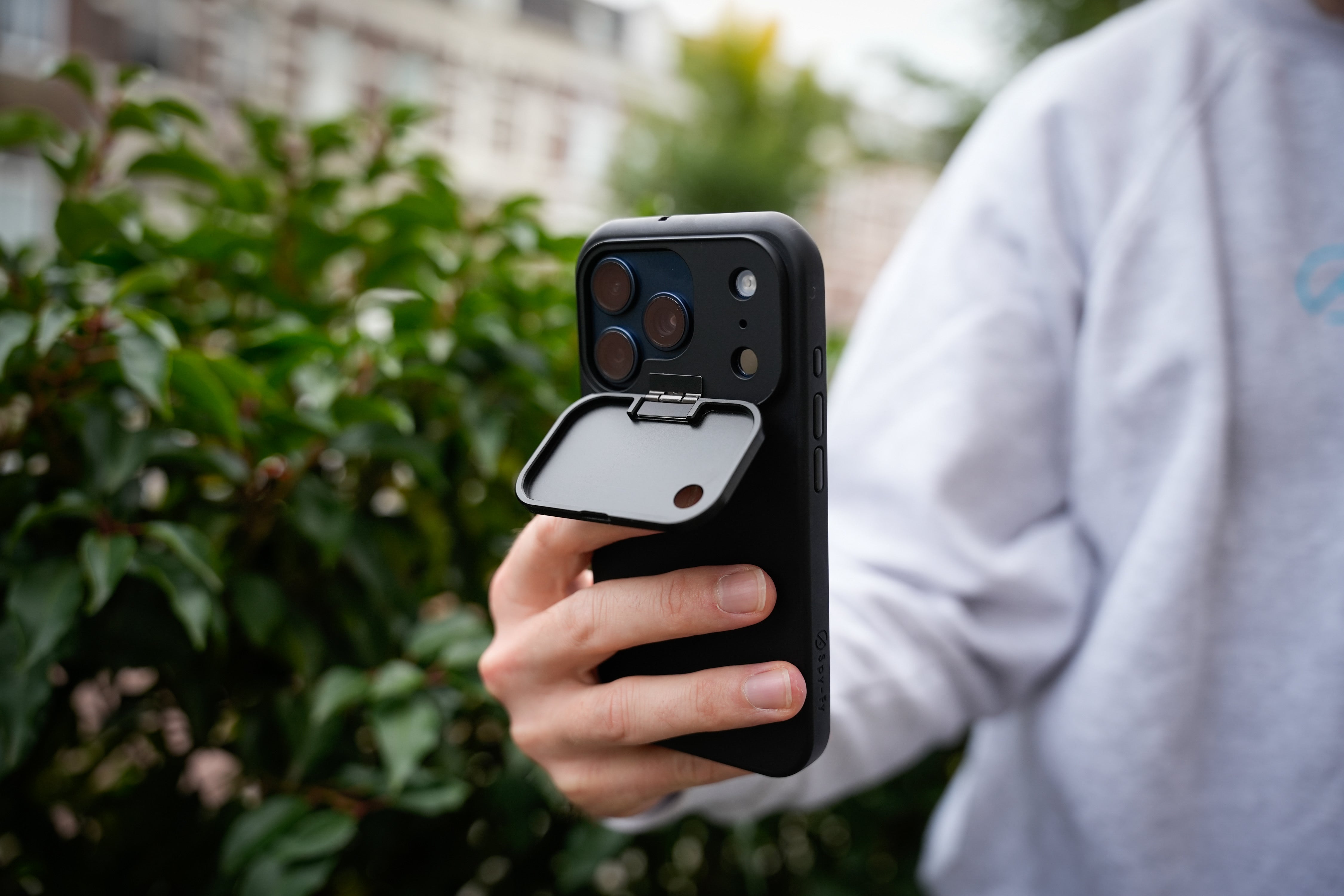 iPhone 17 privacy case with camera cover and lens protector – Spy-Fy