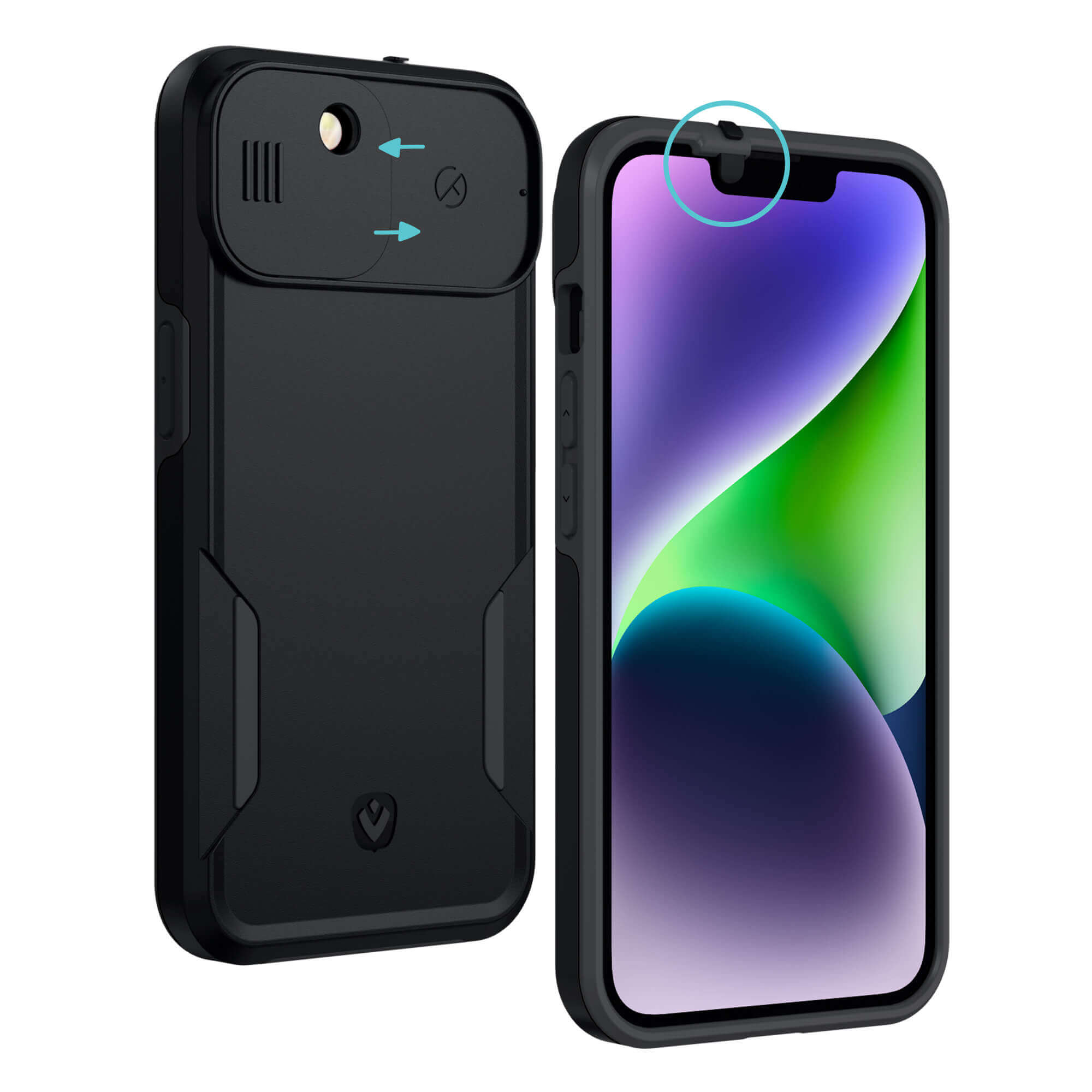 Secure iPhone 14 Plus Privacy Case Front Rear Camera Covers Spy-Fy