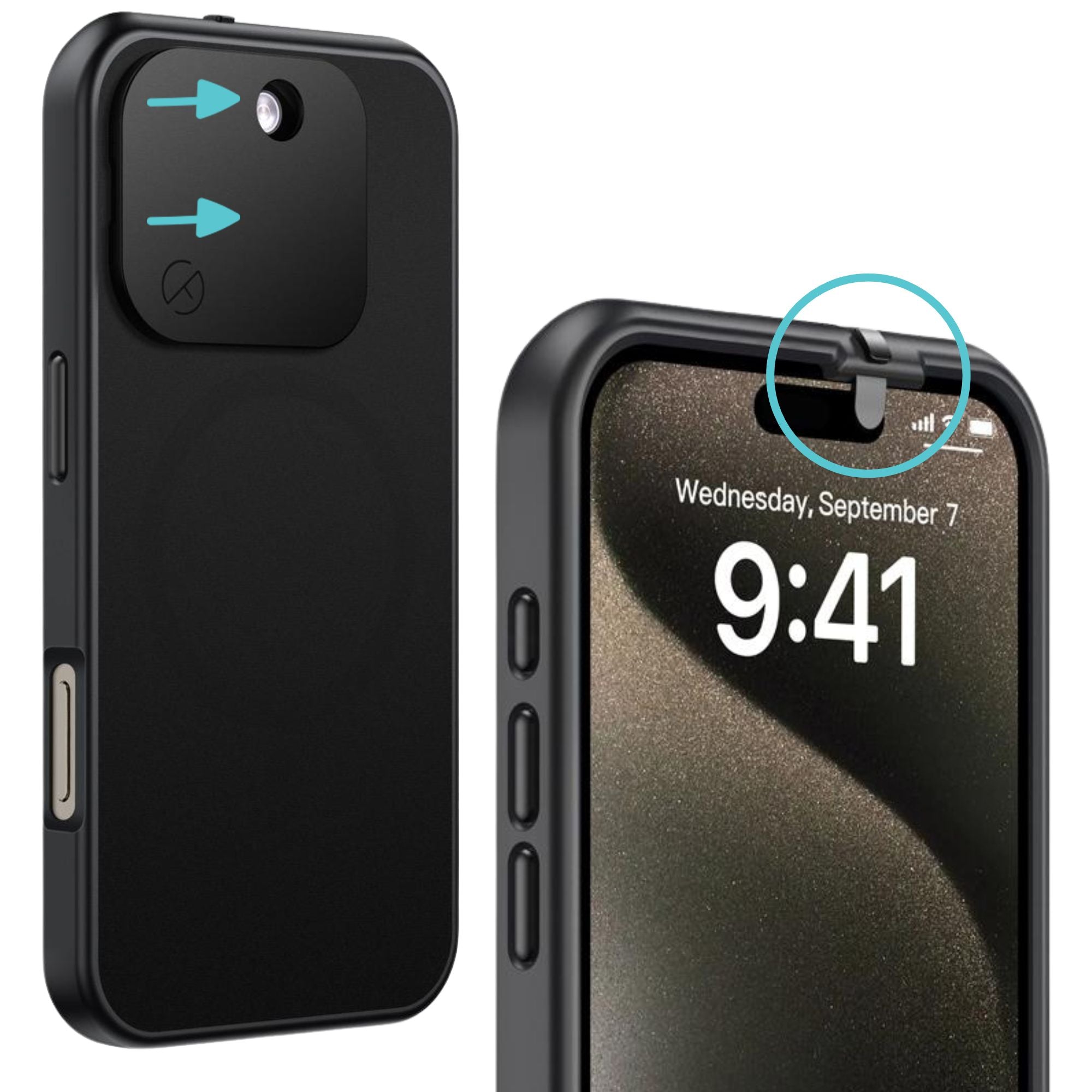 iPhone 16 (Pro) Privacy Case | Camera Covers, MagSafe and Kickstand iPhone 16 (Pro) Privacy Case | Camera Covers, MagSafe and Kickstand
