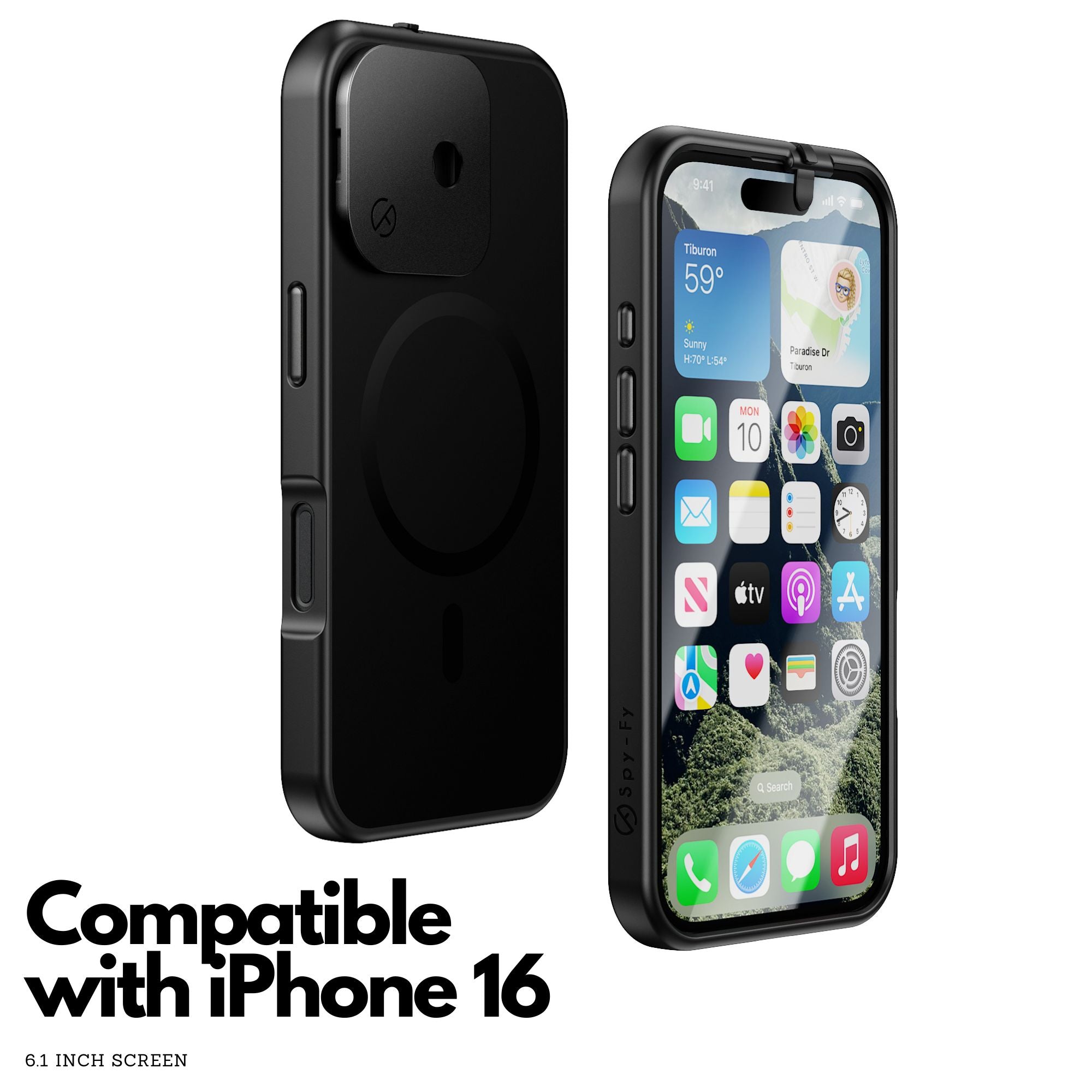 iPhone 16 (Pro) Privacy Case Camera Covers, MagSafe and Kickstand Spy-Fy