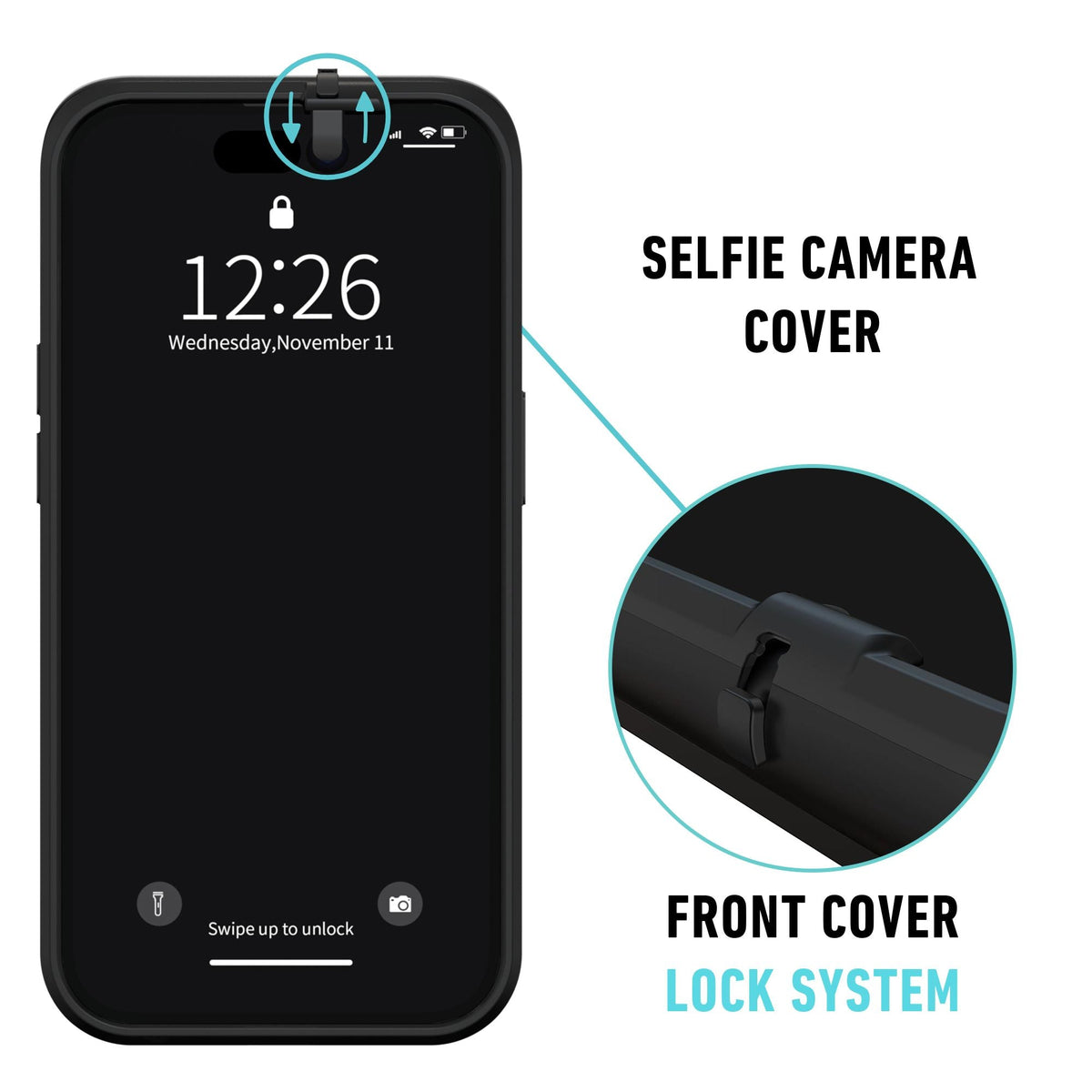 Branded phone cases for iPhone 17 Pro with selfie camera cover and lens protector