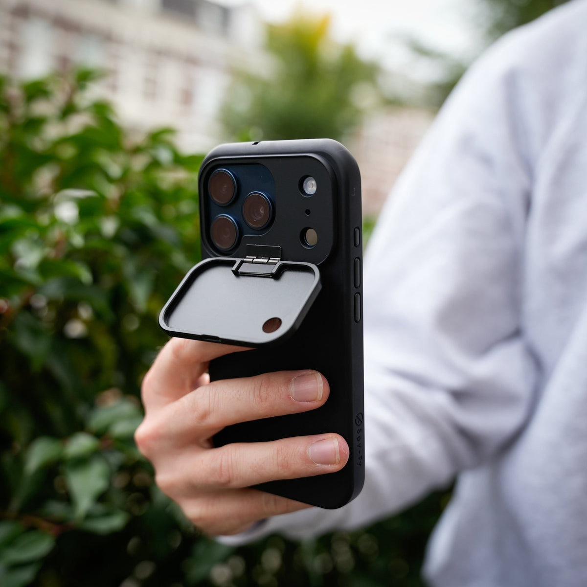 Branded phone cases for the iPhone 17 series with privacy camera covers